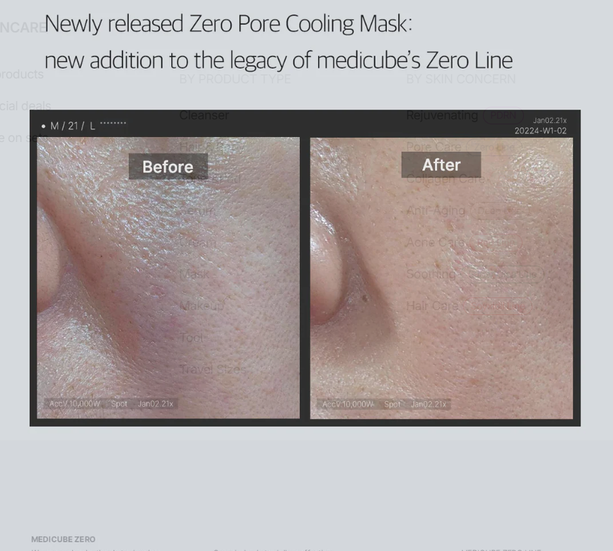 Medicube Zero Pore Cooling Facial Mask