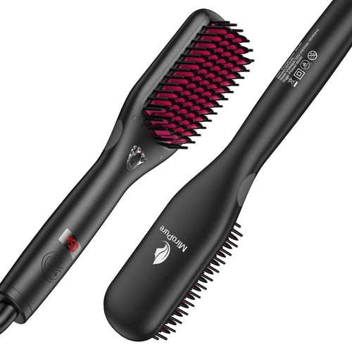 Hair Straightener Brush with Ionic Generator