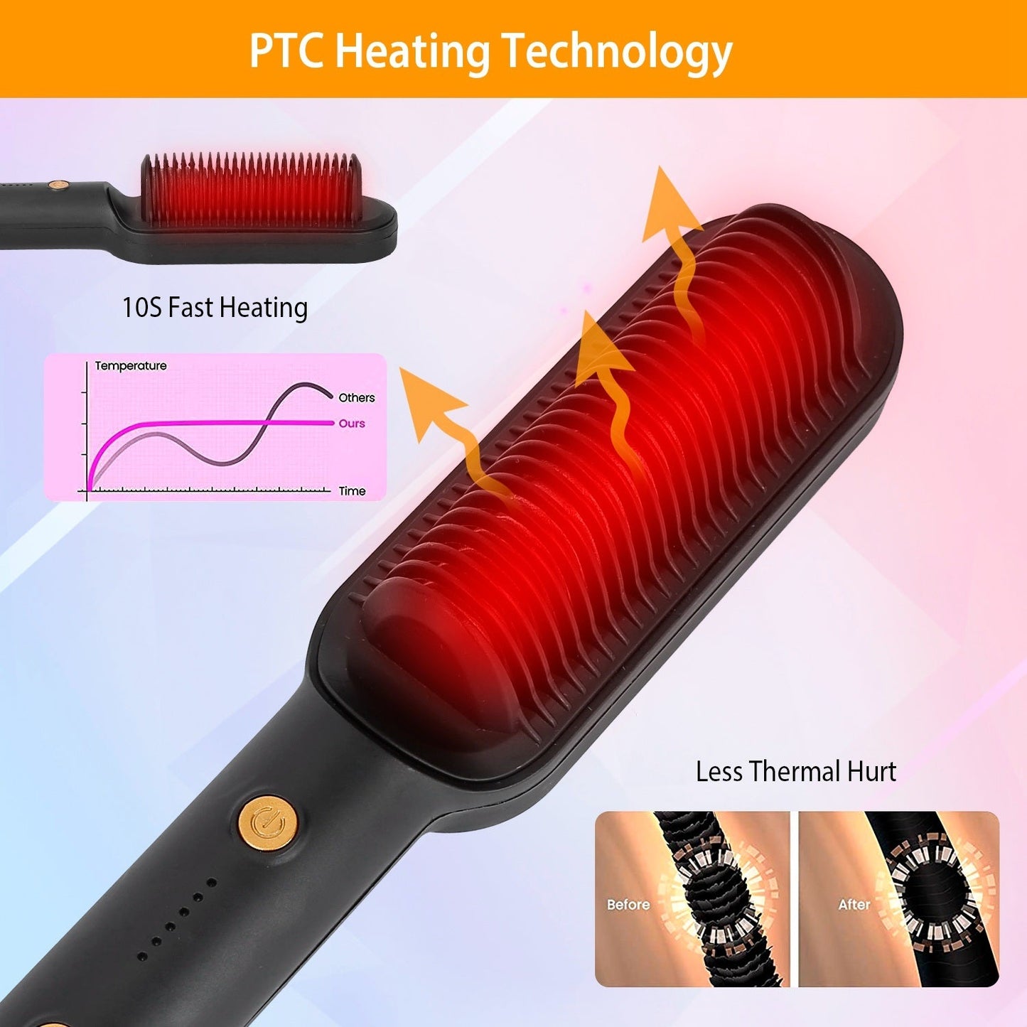 Electric Hair Straightener Comb